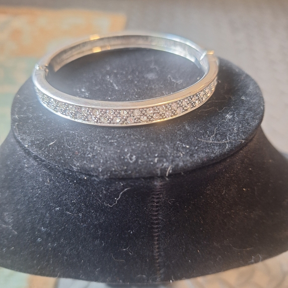 Elegant Silver Double Cubic Zarconia Bracelet - Picture 3 of 4